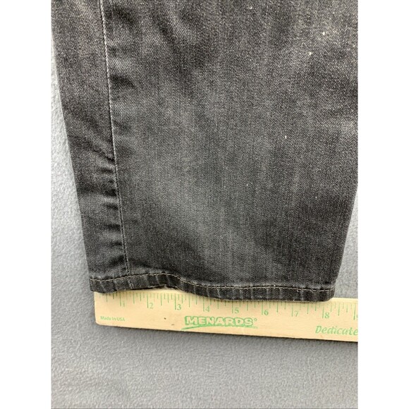 Levi's 513 Denim Jeans Men's Slim Straight Distressed Zip Black Size 36X30 - Picture 8 of 16